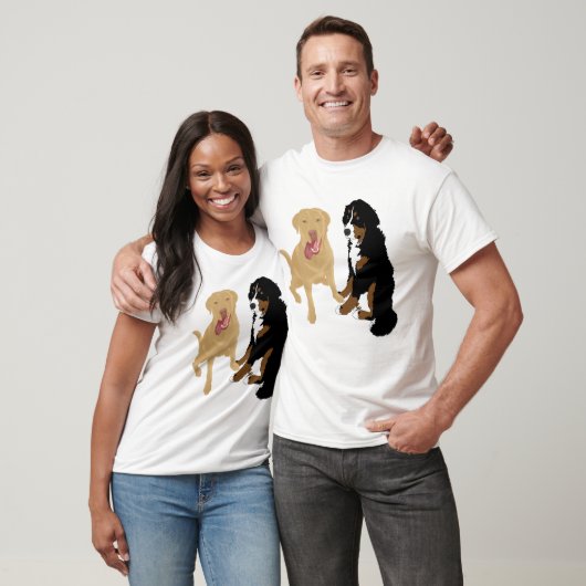 Dudley Labrador und Bernese Mountain Hund T-Shirt (Unisex)