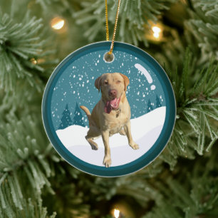 Dudley Labrador Weihnachten  Keramik Ornament