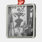 Dudley robuste Malerei ein Plakat Silbernes Ornament (Links)