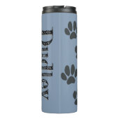 Dudley-thermische Tasse mit Pfotendrucken (Rückseite)