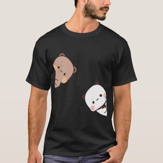 Dudu Bear und Bubu Panda beobachten Sie:) T-Shirt (Vorderseite)