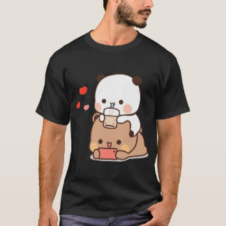 Dudu Bear und Bubu Panda Genuss Zeit zusammen - T-Shirt