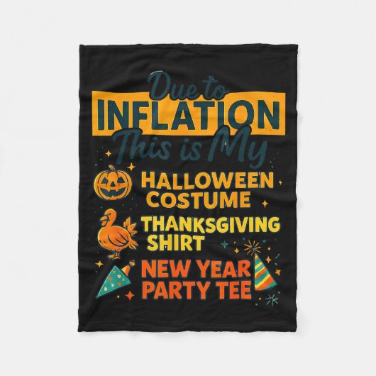 Due To Inflation This Is My Halloween Costume, Fun Fleecedecke (Vorderseite)