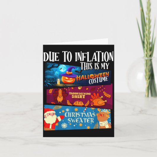 Due To Inflation This Is My Halloween Thanksgiving Karte (Vorderseite)