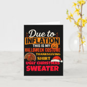 Due To Inflation This Is My Halloween Thanksgiving Karte (Gelbe Blume)