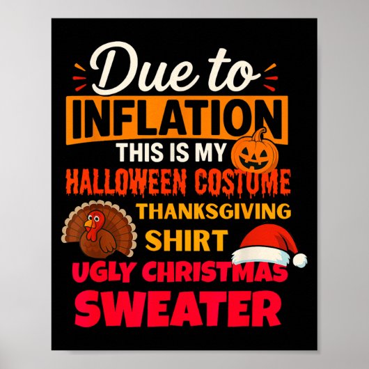 Due To Inflation This Is My Halloween Thanksgiving Poster (Vorne)