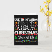 Due To Inflation This Is My Ugly Sweater Family Ch Karte (Gelbe Blume)