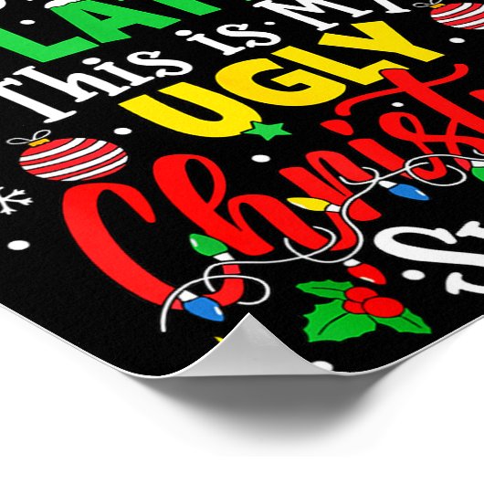 Due To Inflation This Is My Ugly Sweater Family Ch Poster (Ecke)