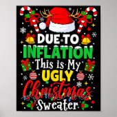Due To Inflation This Is My Ugly Sweater Family Ch Poster (Vorne)