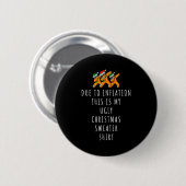 Due To Inflation This Is Ugly Christmas Sweaters F Button (Vorne & Hinten)