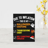 Due To Inflation This My Halloween Costume Men Wom Karte (Gelbe Blume)