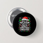 Due To Inflation Ugly Christmas Sweater Shirt Men Button (Vorne & Hinten)