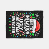 Due To Inflation Ugly Christmas Sweater Shirt Men Fleecedecke (Vorderseite (Horizontal))