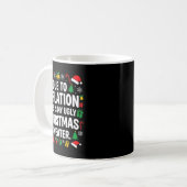 Due To Inflation Ugly Christmas Sweater Shirt Men Kaffeetasse (Vorderseite Links)