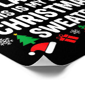 Due To Inflation Ugly Christmas Sweater Shirt Men Poster (Ecke)