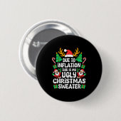 Due To Inflation Ugly Christmas Sweater Xmas Men W Button (Vorne & Hinten)