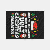 Due To Inflation Ugly Christmas Sweater Xmas Men W Fleecedecke (Vorderseite (Horizontal))