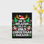 Due To Inflation Ugly Christmas Sweater Xmas Men W Karte (Gelbe Blume)