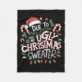 Due To Inflation Ugly Christmas Sweaters For Men W Fleecedecke (Vorderseite)