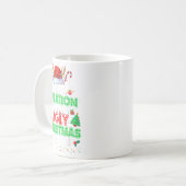 Due To Inflation Ugly Christmas Sweaters Men Women Kaffeetasse (Vorderseite Links)
