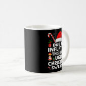 Due To Inflation Ugly Christmas Sweaters Men Women Kaffeetasse (VorderseiteRechts)