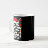 Due To Inflation Ugly Christmas Sweaters Men Women Kaffeetasse (Vorderseite Links)
