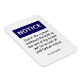 Due to the current workload notice funny magnet (Rechte Seite)