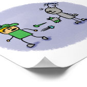 Duel Comic Book Style Print Poster (Ecke)