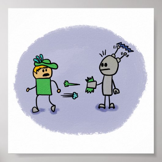 Duel Comic Book Style Print Poster (Vorne)