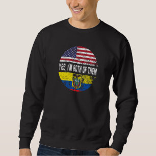 Duel Flag Design Ecuador und amerikanischer Duell Sweatshirt