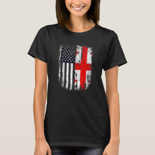 Duel Flag Georgia und amerikanischer Duellbürger T-Shirt