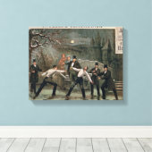 'Duel in the Snow', Plakat für 'The Banker's Daugh Leinwanddruck (Insitu (Holzboden))