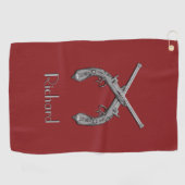 Dueling Antike Gewehre Personalisiert Golfhandtuch (Horizontal)