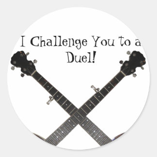 Dueling Banjos Runder Aufkleber