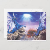 DUELING DRAGONS POST CARD POSTKARTE (Vorne/Hinten)