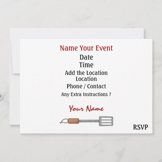 Dueling Grills ! SRF Save The Date (Rückseite)