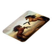 Dueling Hengste Malen Magnet (Linke Seite)