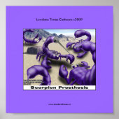 Dueling Skorpions Funny Cartoon Posters Poster (Vorne)