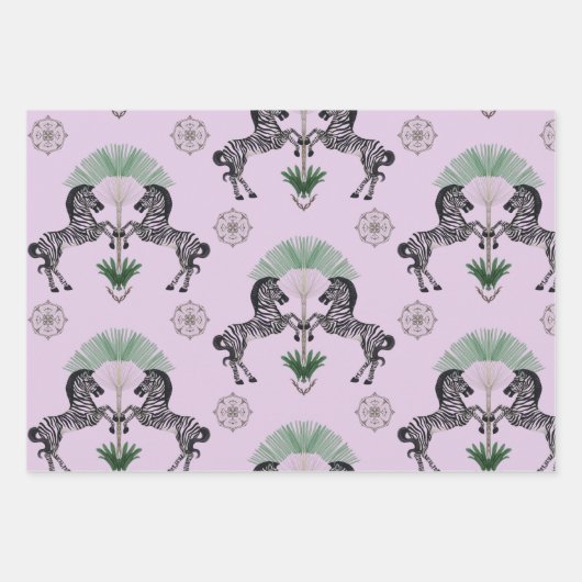 Dueling Zebra Geschenkpapier Set (Vorderseite 3)