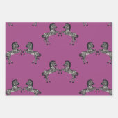 Dueling Zebra Geschenkpapier Set (Vorderseite 2)