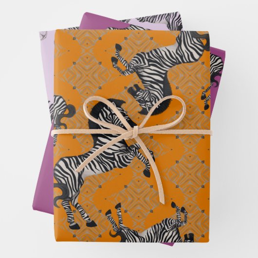 Dueling Zebra Geschenkpapier Set (Beispiel)