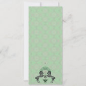 Dueling Zebra Monogram Menü (Rückseite)