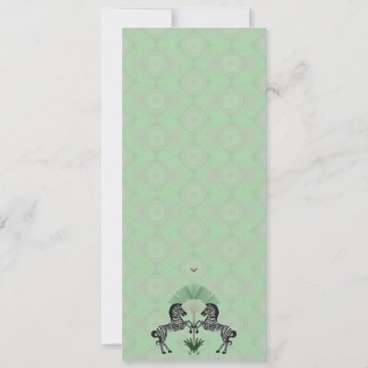 Dueling Zebra Monogram Menü (Rückseite)