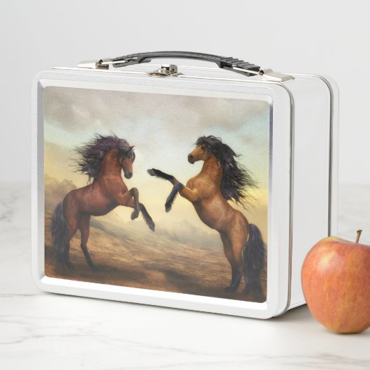 Duell Hengste Malen Metal Lunch Box (Beispiel)