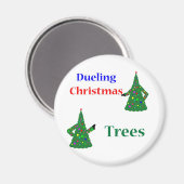Duelling Christmas Trees Magnet (Vorderseite/Rückseite)