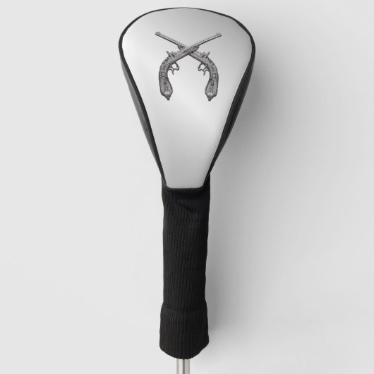 Duellkolben Silber Golf Headcover (Vorderseite)