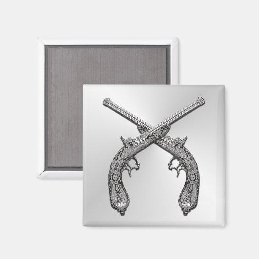 Duellkolben Silber Magnet (Vorderseite/Rückseite)