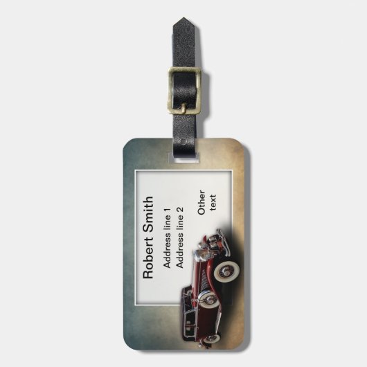 Duesenberg/Duesy Model J Klassischer Wagen Persona Gepäckanhänger (Vorderseite vertikal)