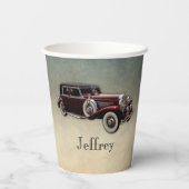 Duesenberg/Duesy Model J Klassischer Wagen Persona Pappbecher (Rückseite)