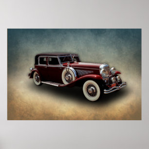 Duesenberg (Duesy) Modell J Klassik Car Poster